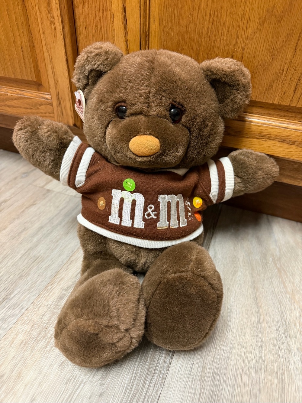 Vintage 1987 M&M's Brown Plush Bear - Kids Toy
